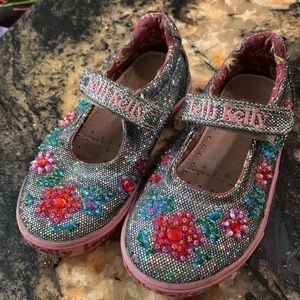Lelli Kelly sparkly Mary Jane shoes Euro size 25
